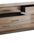 Natural Walnut with Powder Coated Steel | BDI Linq 6 Drawer Dresser | Valley Ridge Furniture