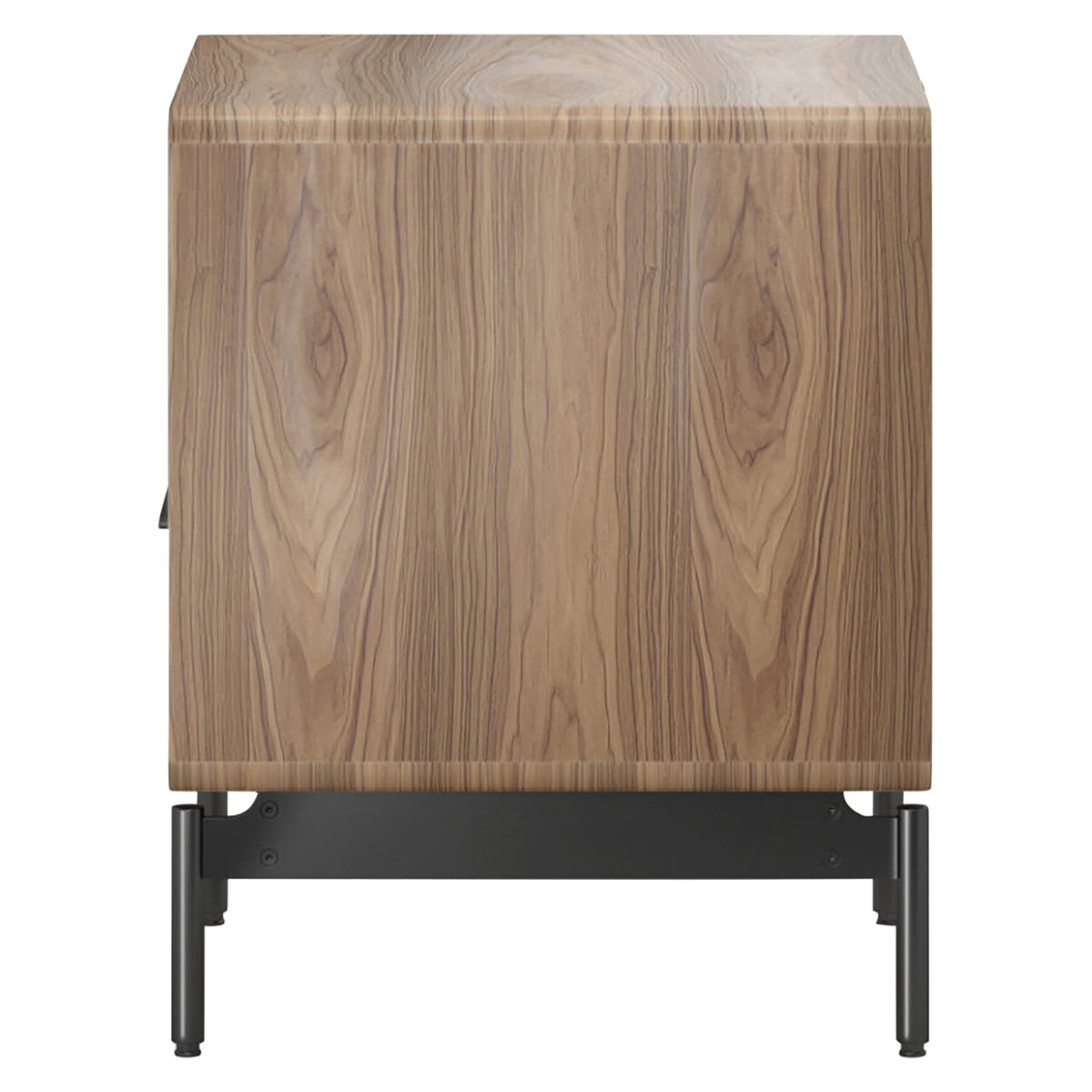 BDi Linq Nightstand in Natural Walnut, on white, 22" size