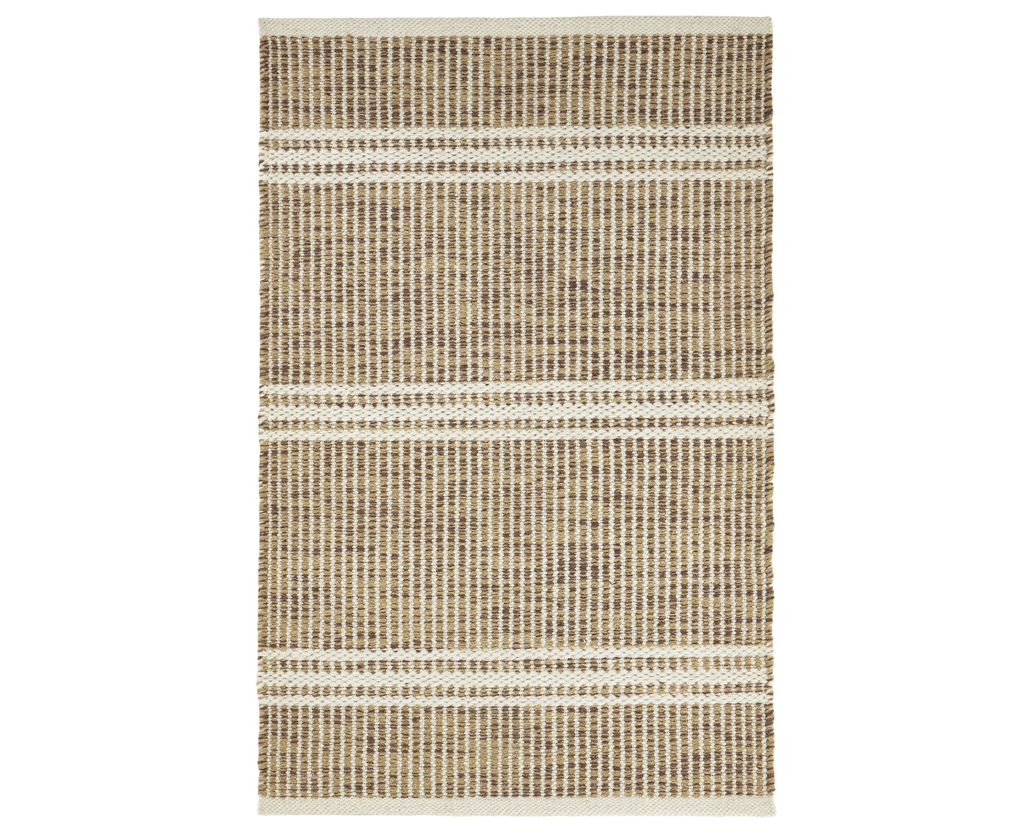 Rug with a Malta Handwoven pattern on a plain background