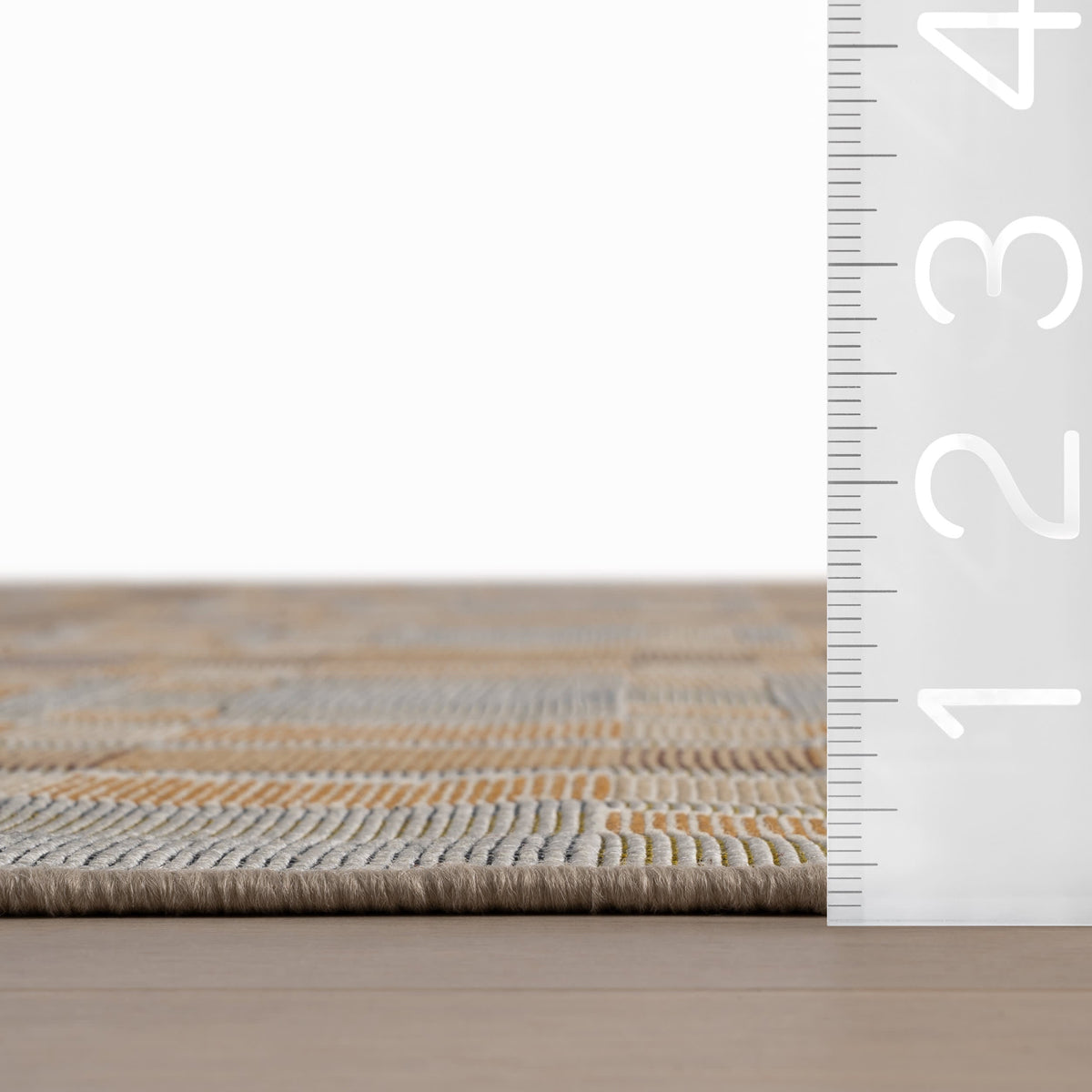 Dash & Albert Mesael Modern Plaid Indoor Rug in Tan, photo 5
