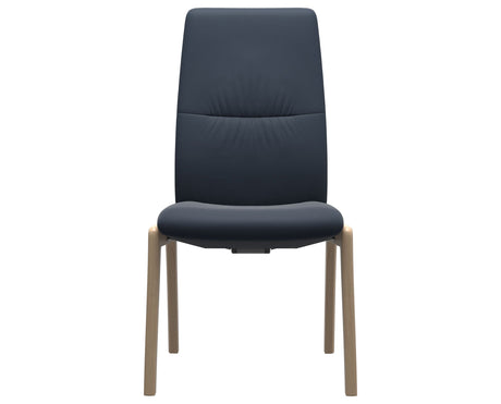 Mint | High Back Dining Chair with D100 Vertical Legs