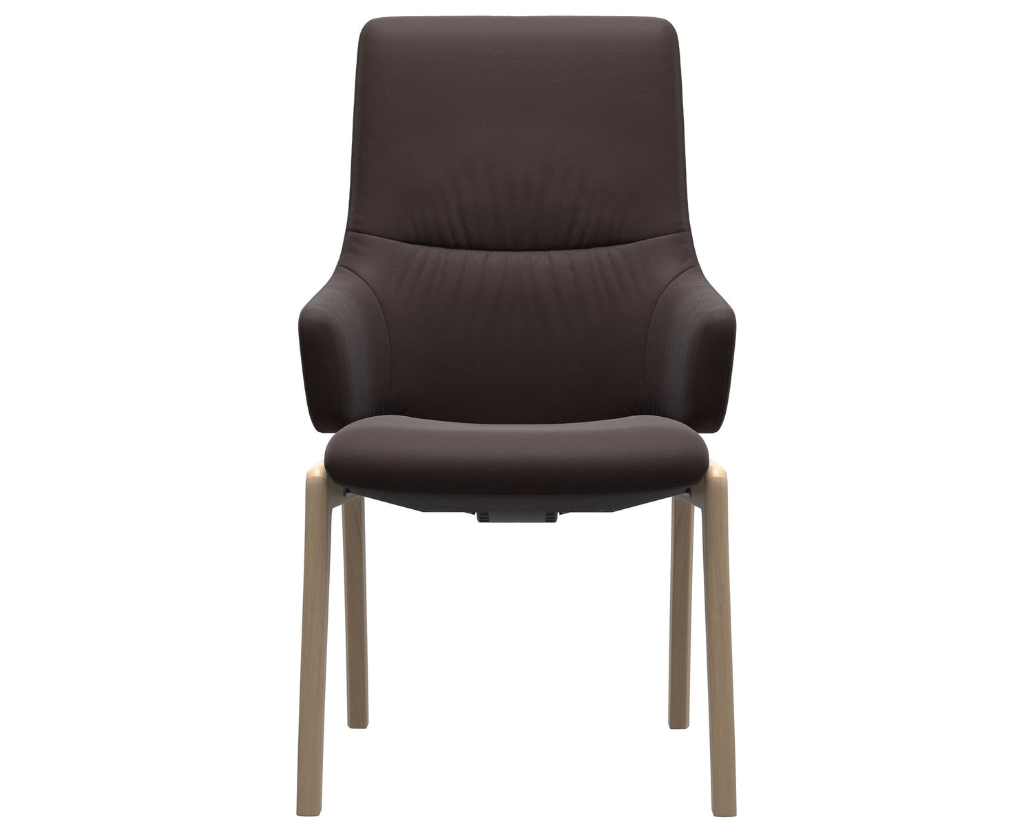 Mint | High Back Dining Chair with D100 Vertical Legs with Arms