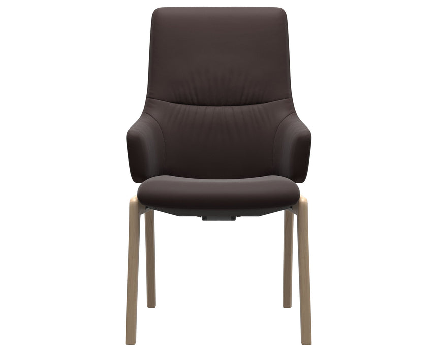 Mint | High Back Dining Chair with D100 Vertical Legs with Arms