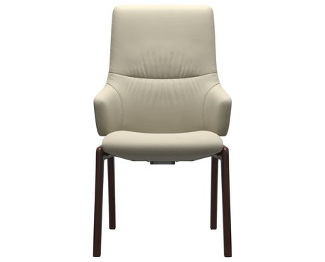 Mint | High Back Dining Chair with D100 Vertical Legs with Arms