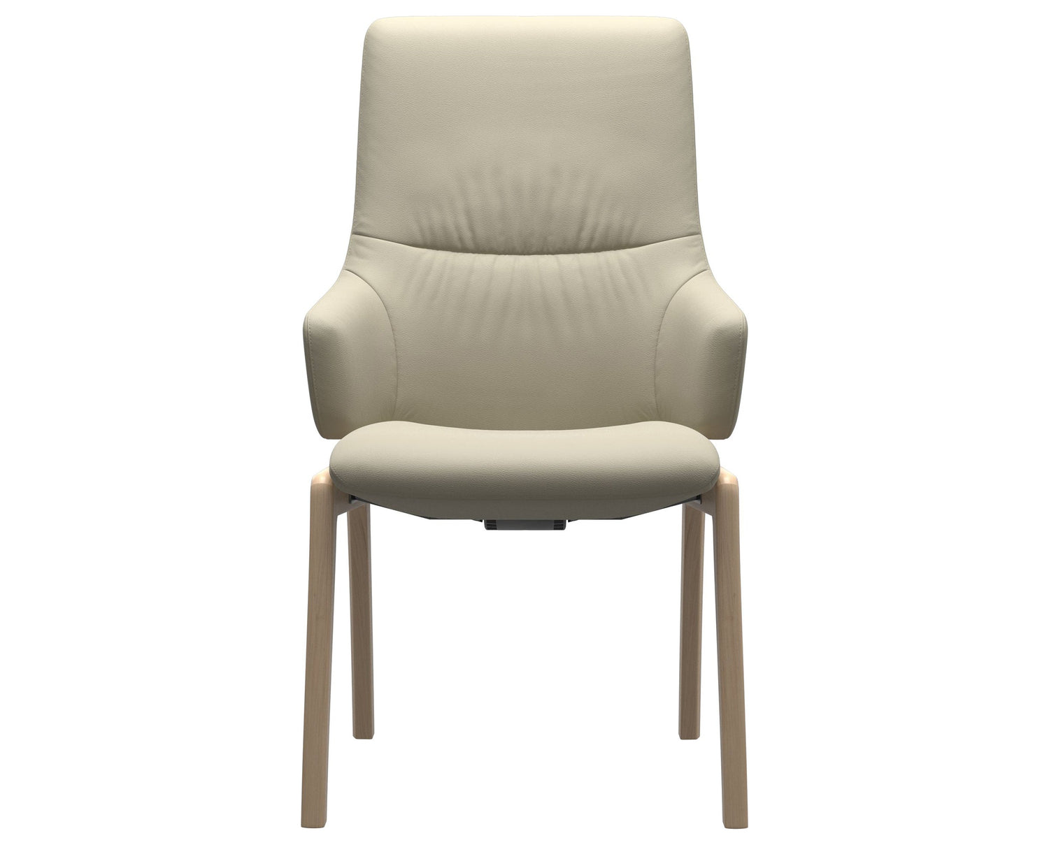 Mint | High Back Dining Chair with D100 Vertical Legs with Arms