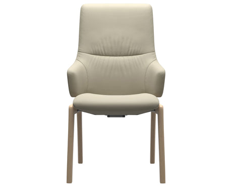 Mint | High Back Dining Chair with D100 Vertical Legs with Arms