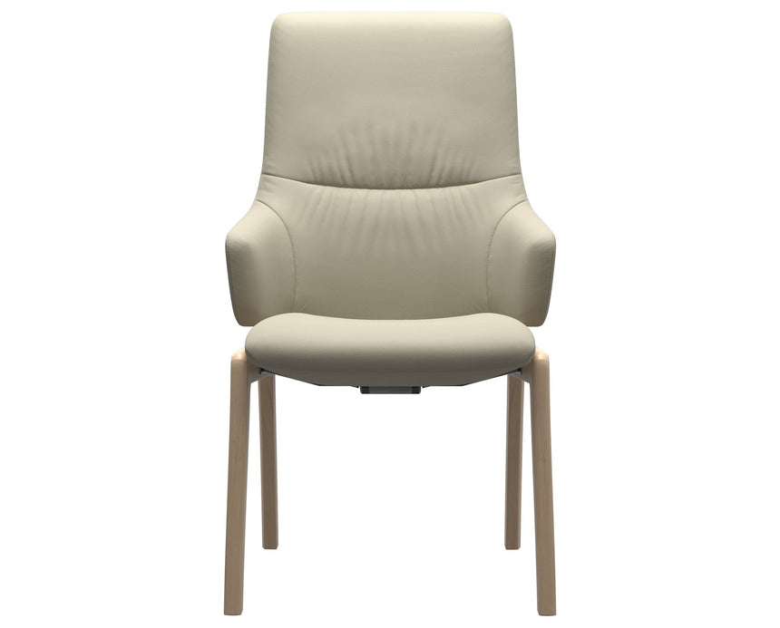 Mint | High Back Dining Chair with D100 Vertical Legs with Arms