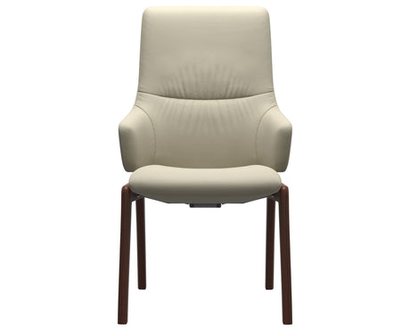 Mint | High Back Dining Chair with D100 Vertical Legs with Arms