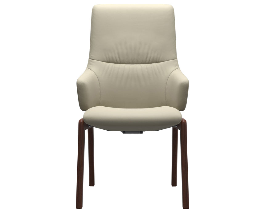 Mint | High Back Dining Chair with D100 Vertical Legs with Arms