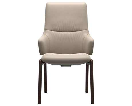 Mint | High Back Dining Chair with D100 Vertical Legs with Arms