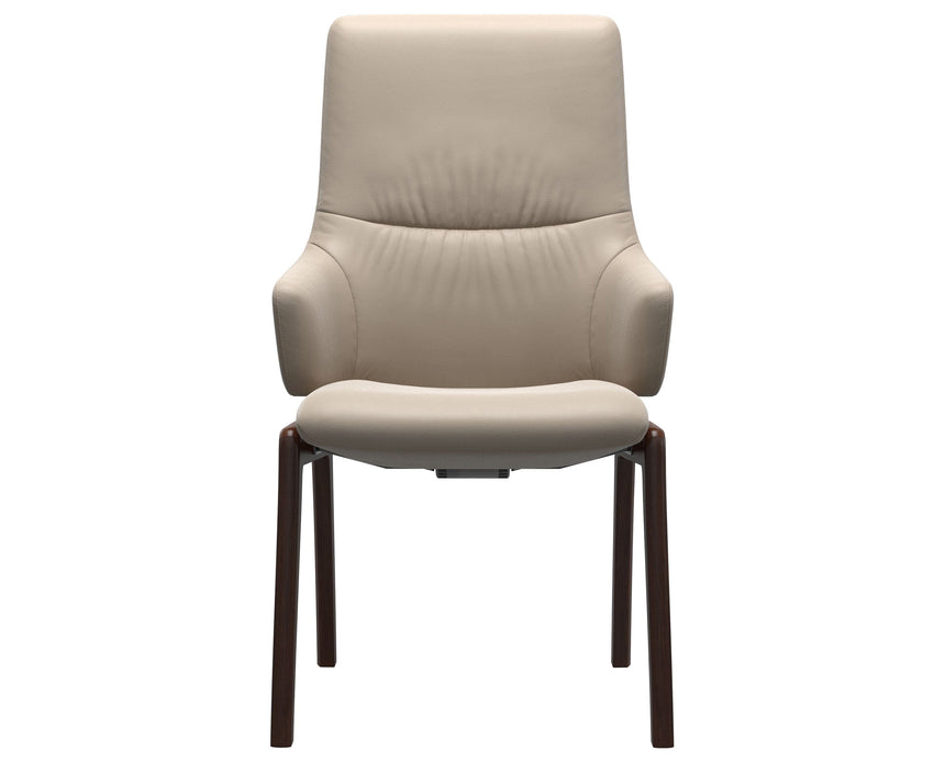 Mint | High Back Dining Chair with D100 Vertical Legs with Arms