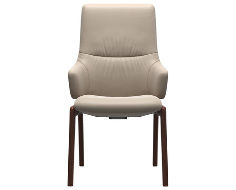 Mint | High Back Dining Chair with D100 Vertical Legs with Arms