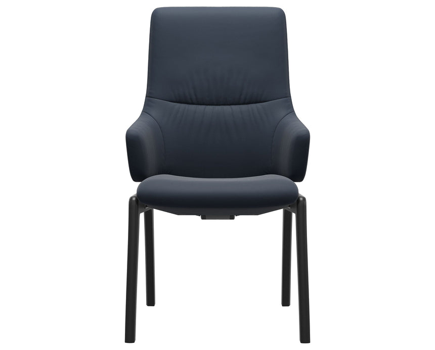 Mint | High Back Dining Chair with D100 Vertical Legs with Arms