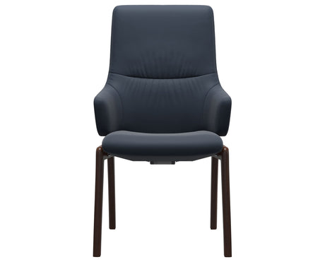 Mint | High Back Dining Chair with D100 Vertical Legs with Arms