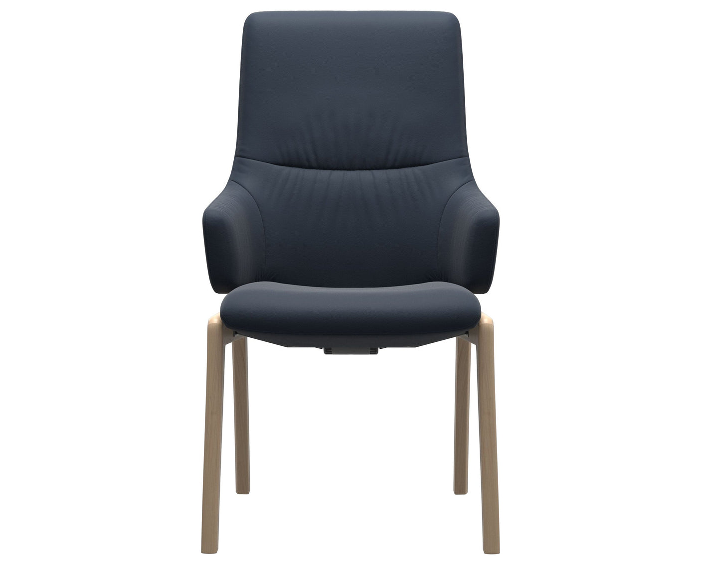 Mint | High Back Dining Chair with D100 Vertical Legs with Arms