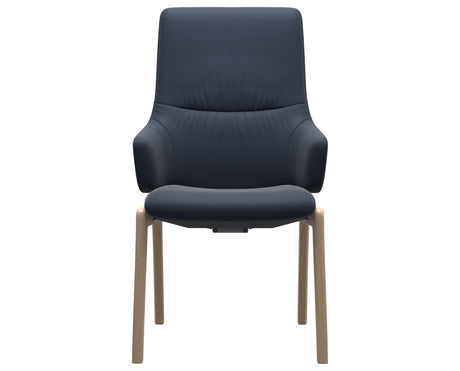 Mint | High Back Dining Chair with D100 Vertical Legs with Arms