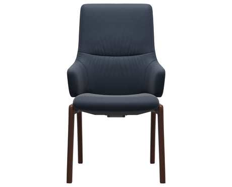 Mint | High Back Dining Chair with D100 Vertical Legs with Arms