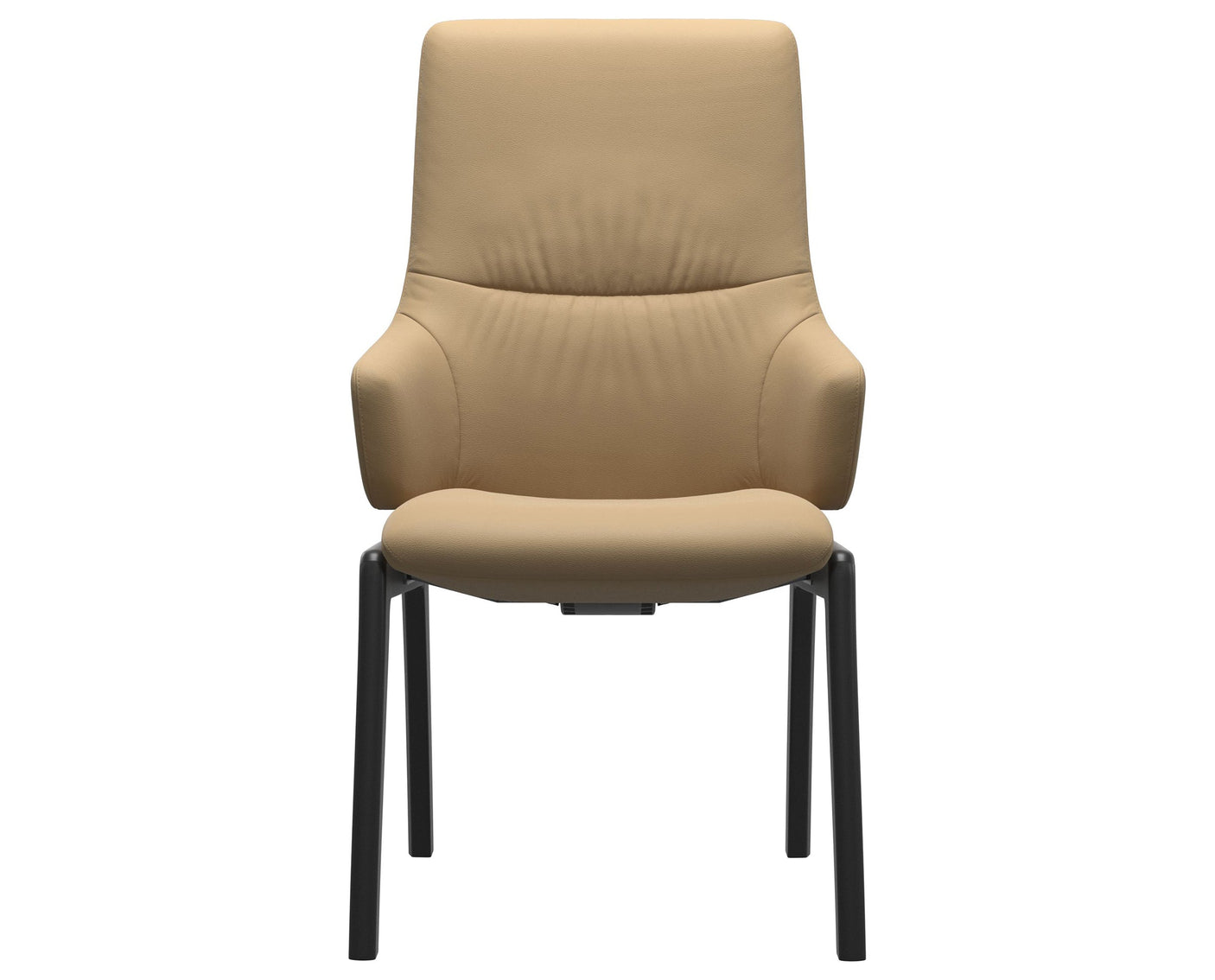 Mint | High Back Dining Chair with D100 Vertical Legs with Arms