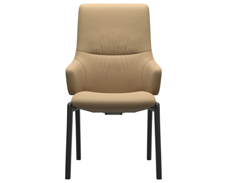 Mint | High Back Dining Chair with D100 Vertical Legs with Arms