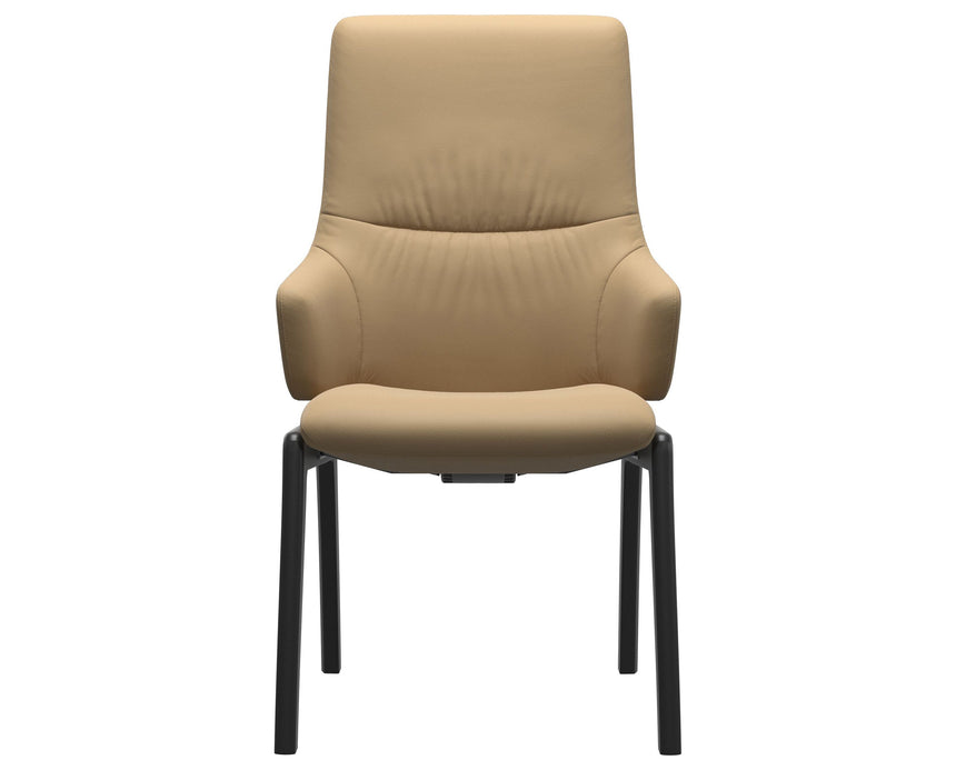 Mint | High Back Dining Chair with D100 Vertical Legs with Arms