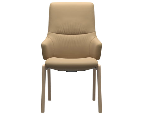 Mint | High Back Dining Chair with D100 Vertical Legs with Arms