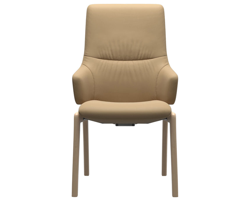 Mint | High Back Dining Chair with D100 Vertical Legs with Arms