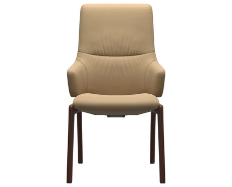 Mint | High Back Dining Chair with D100 Vertical Legs with Arms