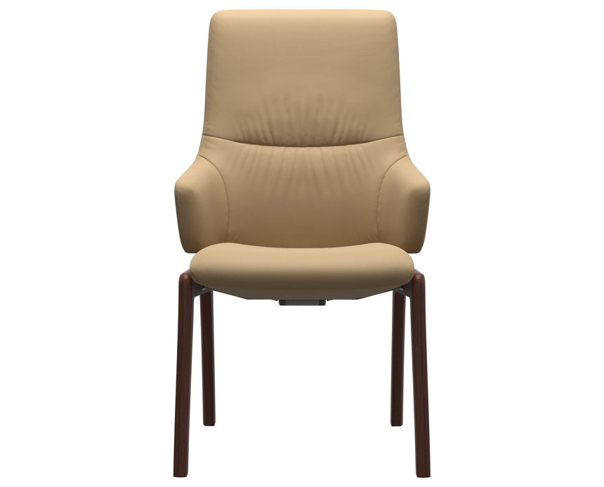 Mint | High Back Dining Chair with D100 Vertical Legs with Arms