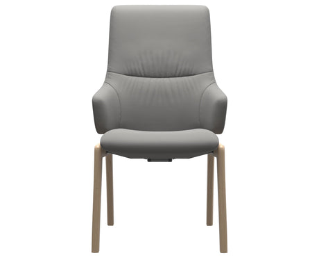 Mint | High Back Dining Chair with D100 Vertical Legs with Arms