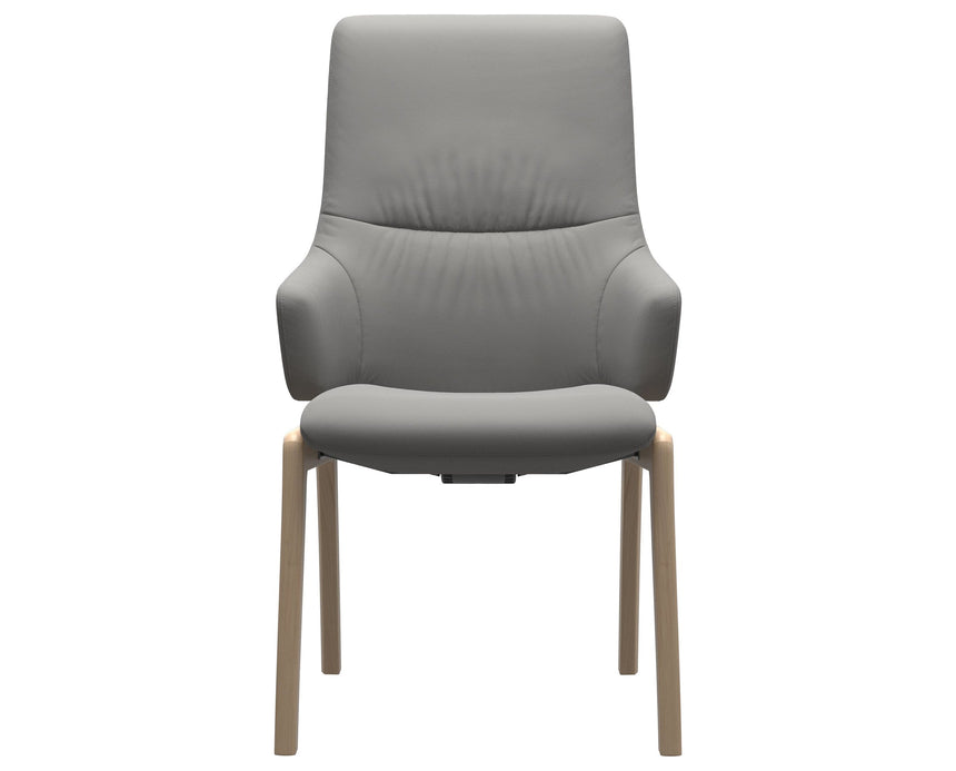 Mint | High Back Dining Chair with D100 Vertical Legs with Arms
