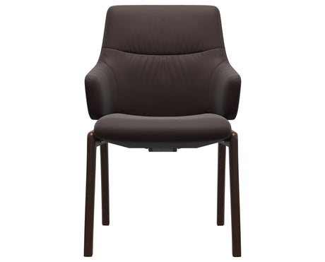 Mint | Low Back Dining Chair with D100 Vertical Legs with Arms