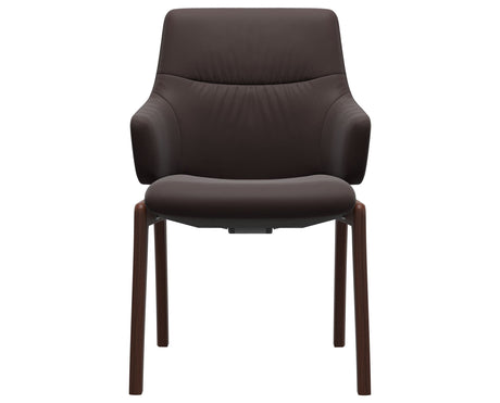 Mint | Low Back Dining Chair with D100 Vertical Legs with Arms