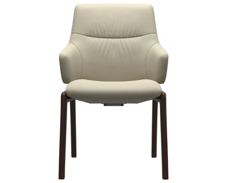 Mint | Low Back Dining Chair with D100 Vertical Legs with Arms