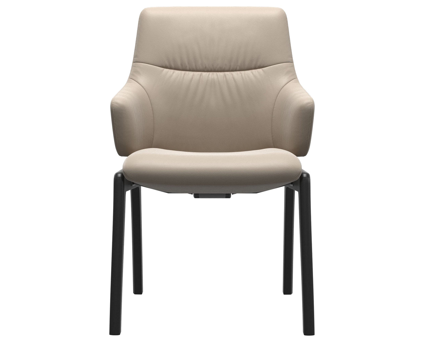 Mint | Low Back Dining Chair with D100 Vertical Legs with Arms