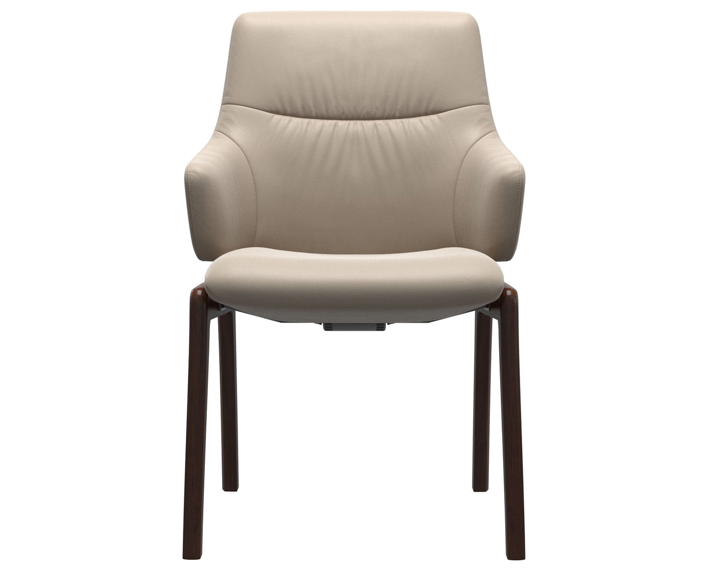Mint | Low Back Dining Chair with D100 Vertical Legs with Arms