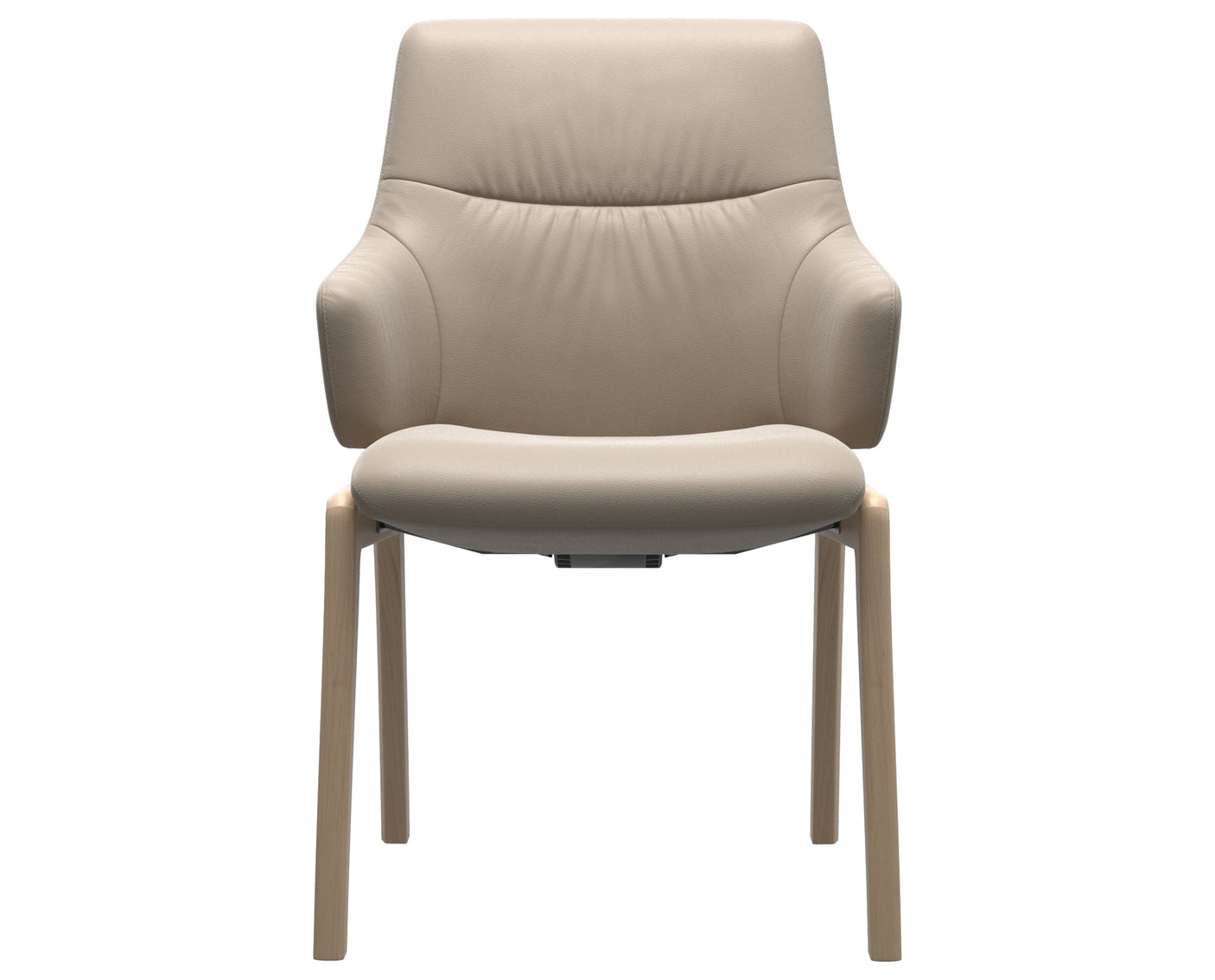 Mint | Low Back Dining Chair with D100 Vertical Legs with Arms