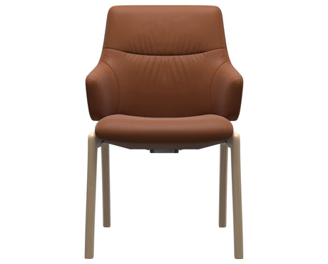 Mint | Low Back Dining Chair with D100 Vertical Legs with Arms