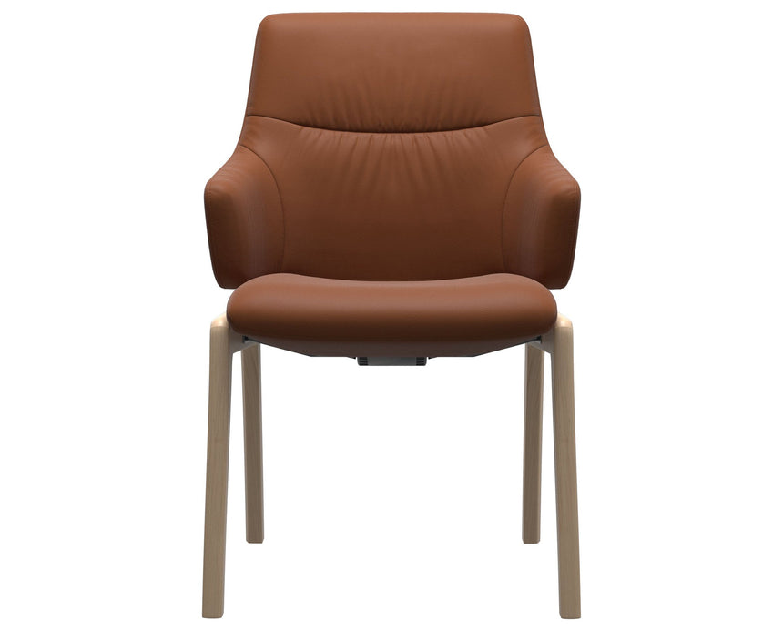 Mint | Low Back Dining Chair with D100 Vertical Legs with Arms