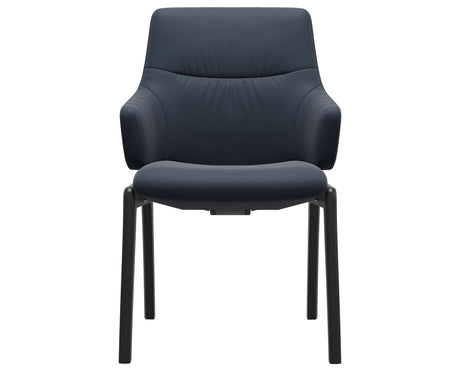 Mint | Low Back Dining Chair with D100 Vertical Legs with Arms
