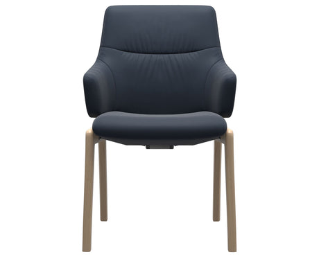 Mint | Low Back Dining Chair with D100 Vertical Legs with Arms