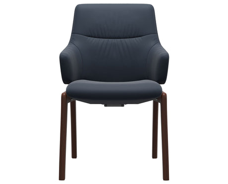 Mint | Low Back Dining Chair with D100 Vertical Legs with Arms