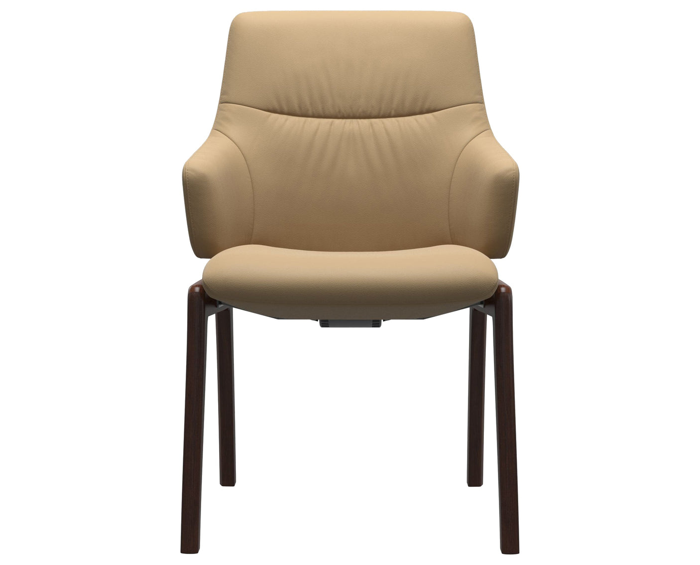 Mint | Low Back Dining Chair with D100 Vertical Legs with Arms
