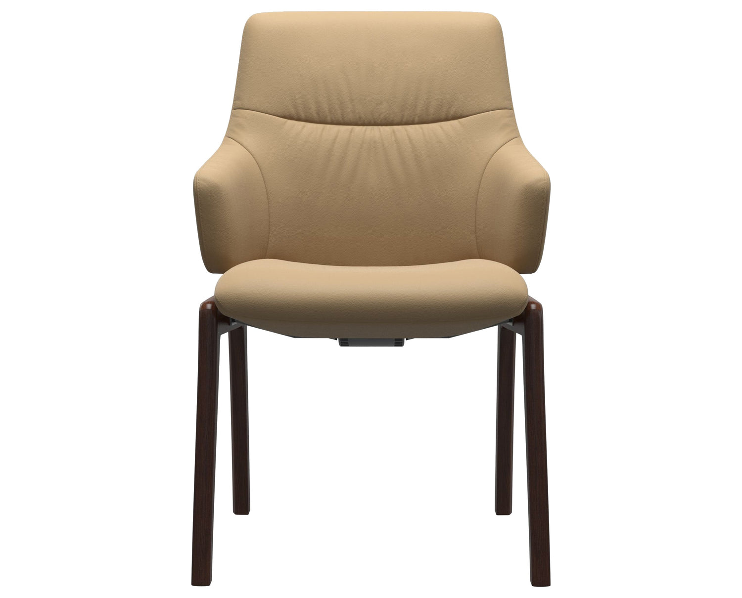 Mint | Low Back Dining Chair with D100 Vertical Legs with Arms