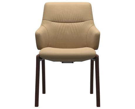 Mint | Low Back Dining Chair with D100 Vertical Legs with Arms