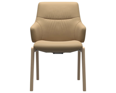 Mint | Low Back Dining Chair with D100 Vertical Legs with Arms