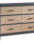 Graphite Oak with Natural Oak | Rustico Moderno Double Dresser | Valley Ridge Furniture