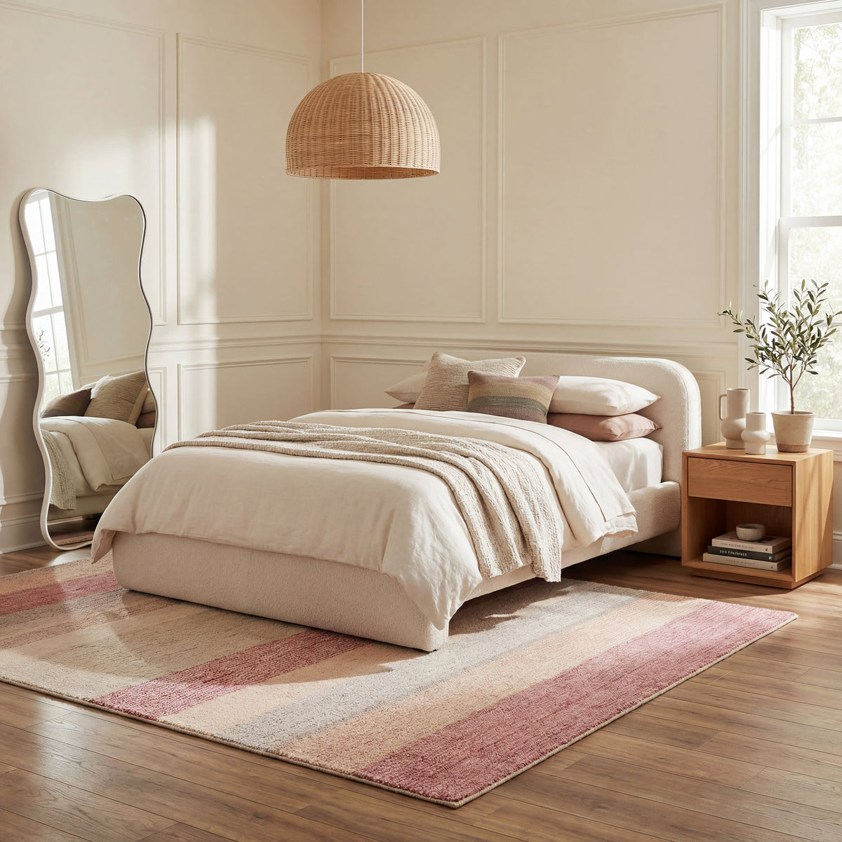 Dash & Albert Noa Modern Striped Washable Rug in Multicolour, photo 3