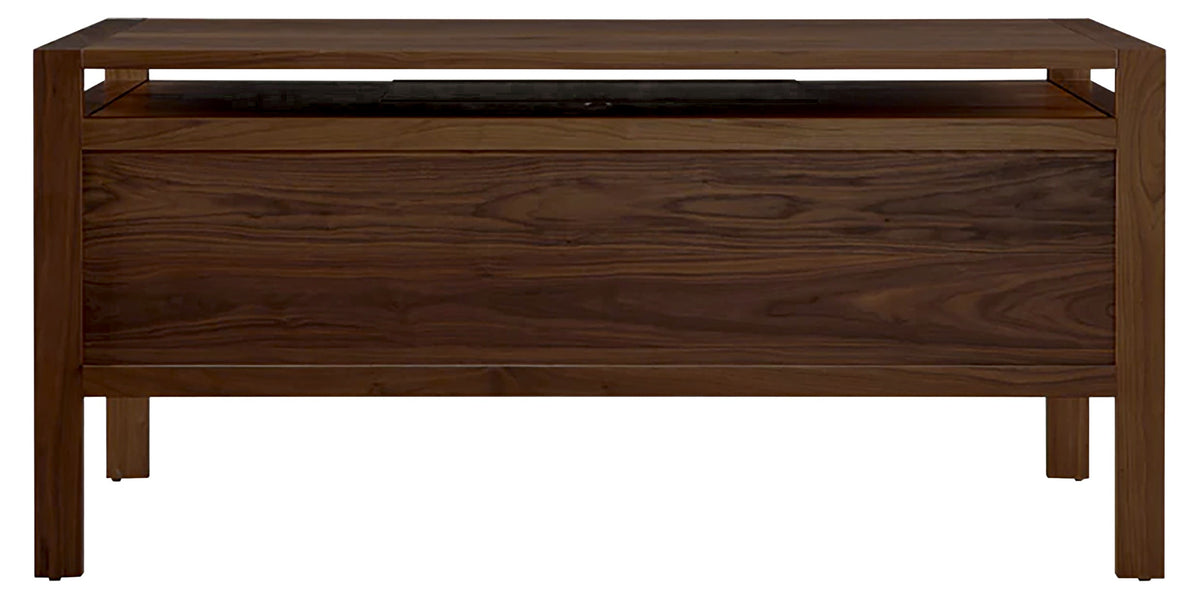 West Bros Phase Executive Desk in 80 Walnut, from the back