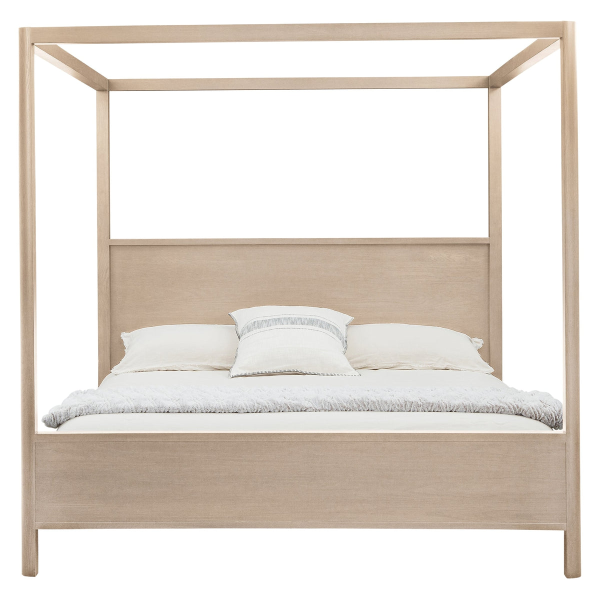 West Bros Curva Poster Bed in 45 Weathered Wood, on white