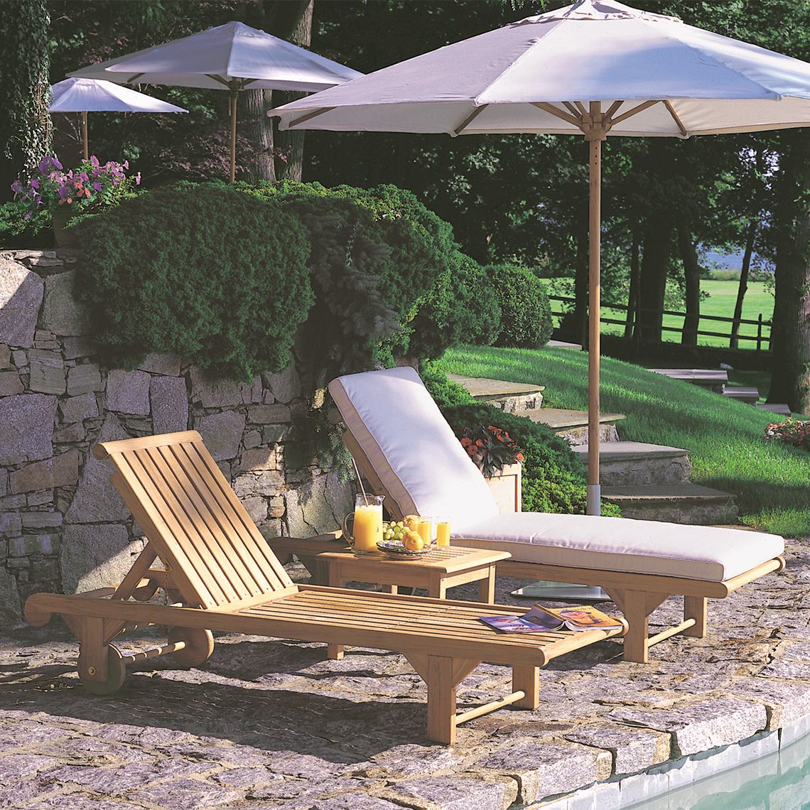 Nantucket Adjustable Chaise Lounge with Wheels